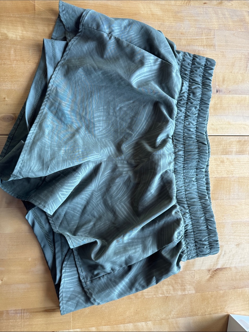 Avia Olive Green Elastic Waist Athletic Shorts